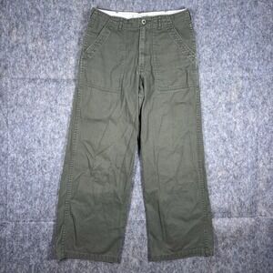 Ungrid Pants‎ Women's 28 x 26 OG 107 Reproduction Green Japan Straight Cotton